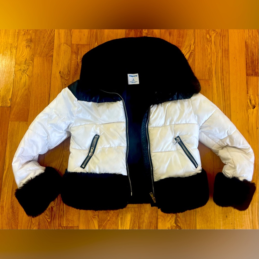 Kids Mayoral Jacket Black & White
